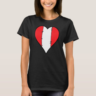 Peru Heart Peruvian Flagga T Shirt