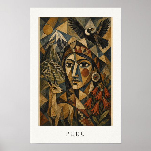 Peru Heritage Art | Andean Latinamerika Resor Poster (Framsidan)