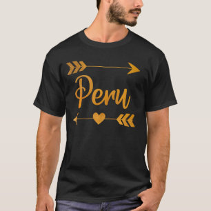 Peru i Indiana Funny City Home Roots Usa Women T Shirt