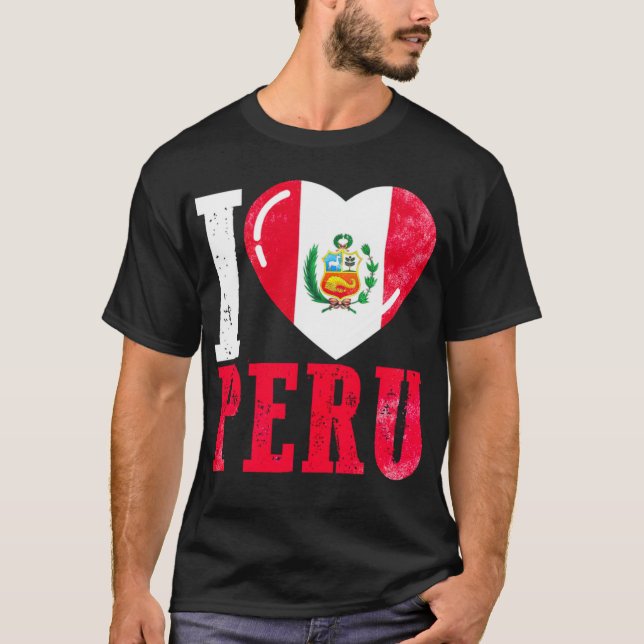 Peru I kärlek Peru T Shirt (Framsida)