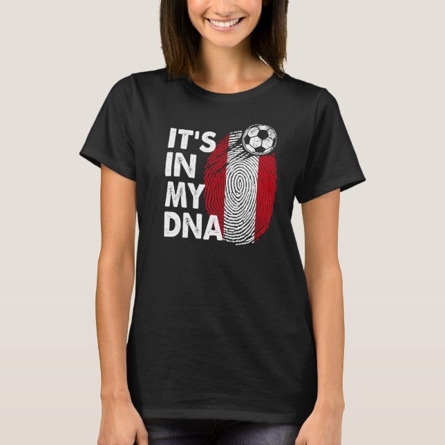 Peru i mitt DNA-peruanska Flagga i Peru T Shirt (Framsida)