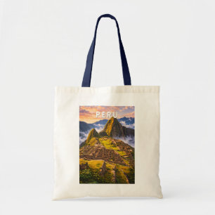 Peru Illustration Resa Konst Vintage Tygkasse