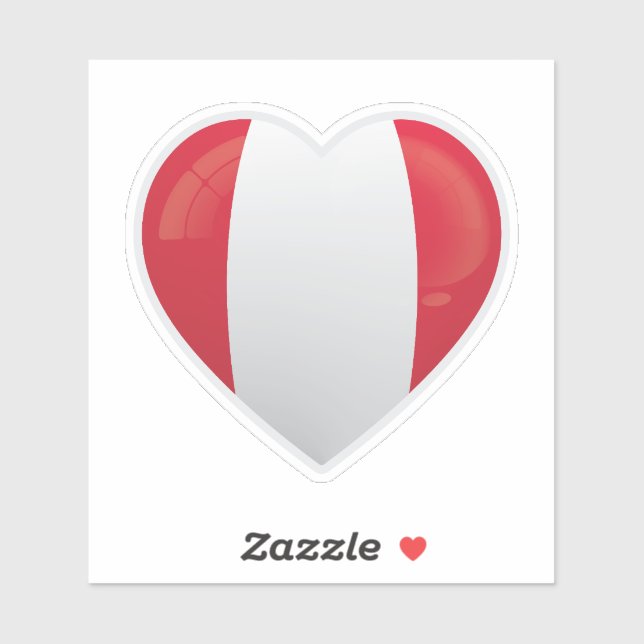 Peru Kärlek Flagga Klistermärken (Ark)