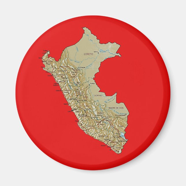 Peru Karta Magnet (Framsidan)