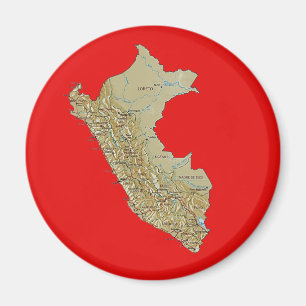 Peru kartamagnet magnet