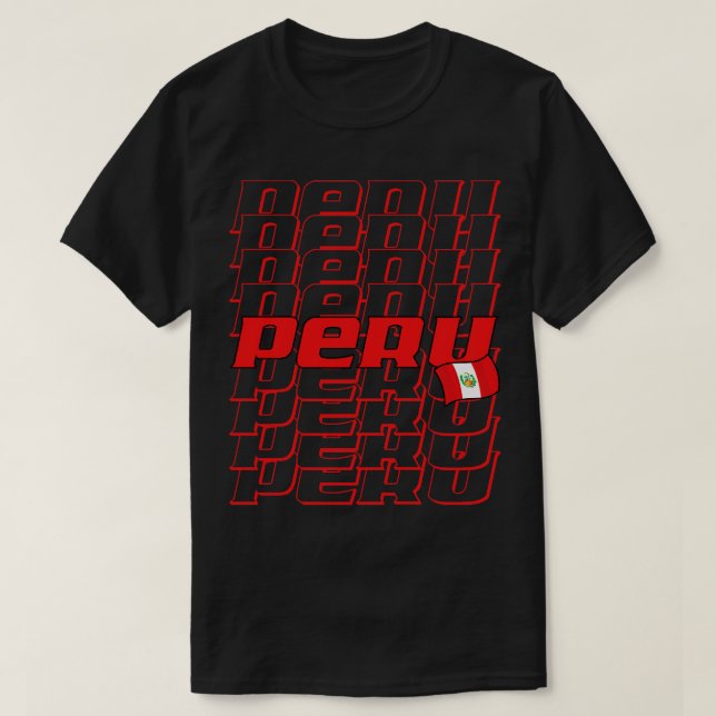Peru Kaskad text 1 T Shirt (Design framsida)