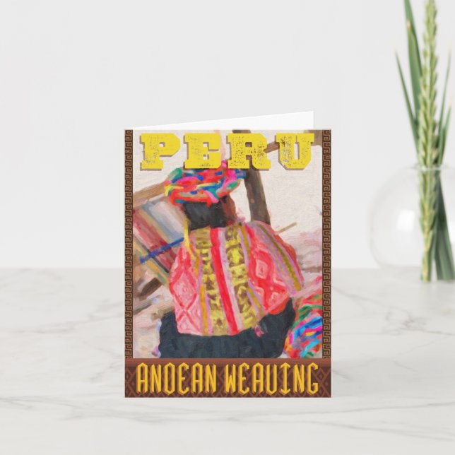 Peru: Konsten av Andean väva Notecard Kort (Framsida)