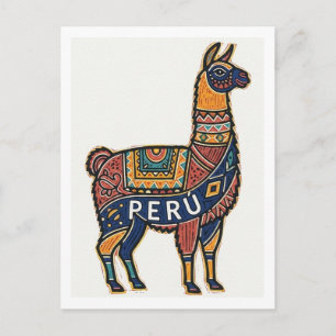 Peru Lama Vykort
