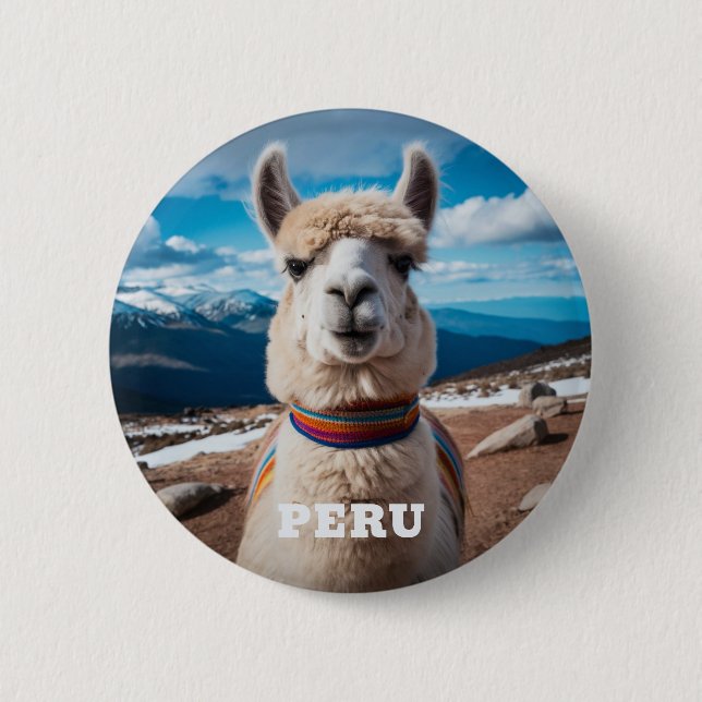 Peru Llama Knapp (Framsida)