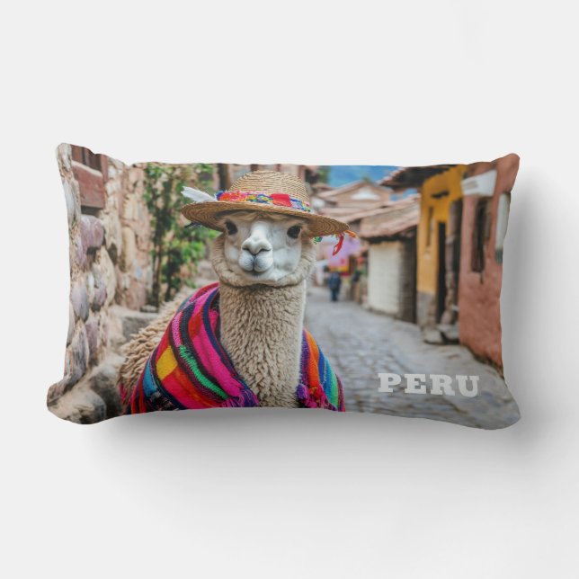 Peru Llama Lumbarkudde (Framsida)