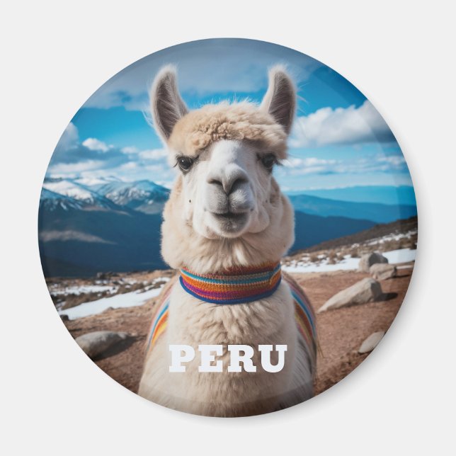 Peru Llama Magnet (Framsidan)