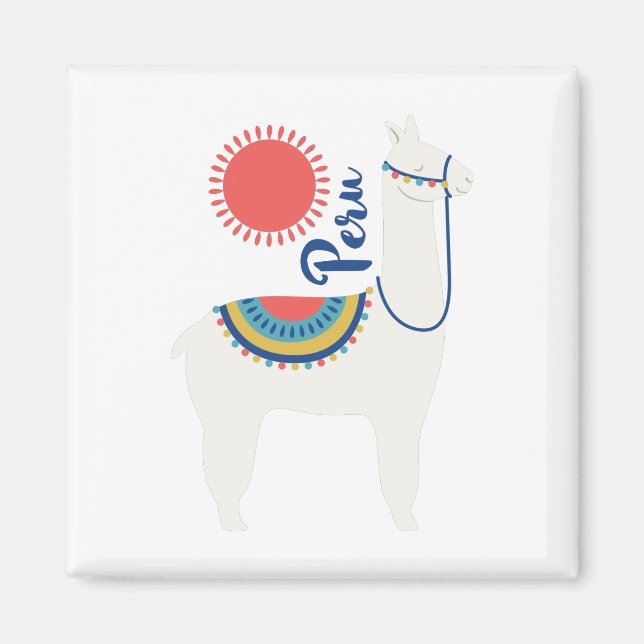 Peru Llama Magnet (Framsidan)