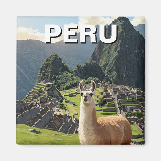 Peru Llama Magnet (Framsidan)