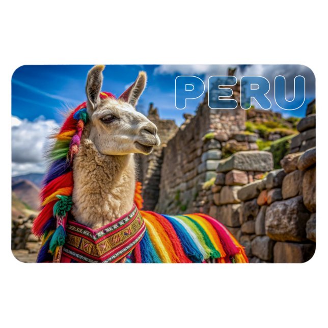 Peru Llama Magnet (Horisontell)