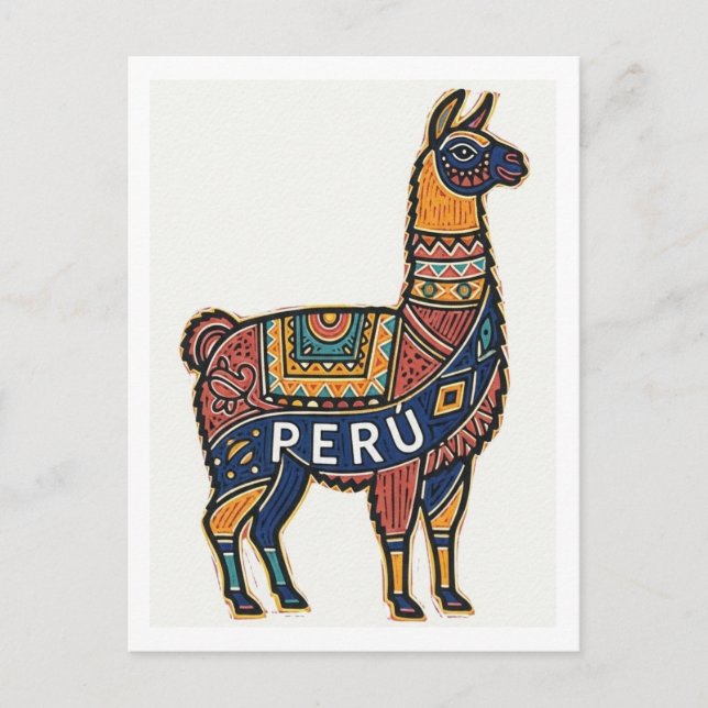 Peru Llama Vykort (Framsida)