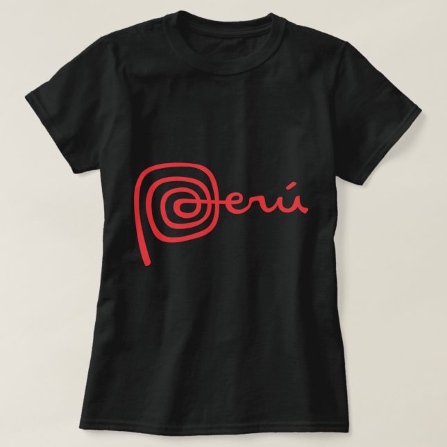 Peru Logotyp Peru Cusco Nazca Linjer Swea T Shirt (Design framsida)