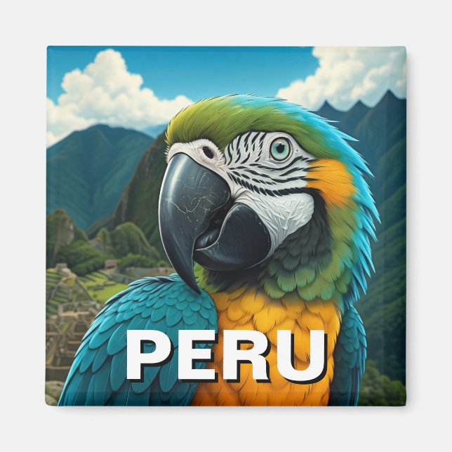 Peru Macaw Magnet (Framsidan)
