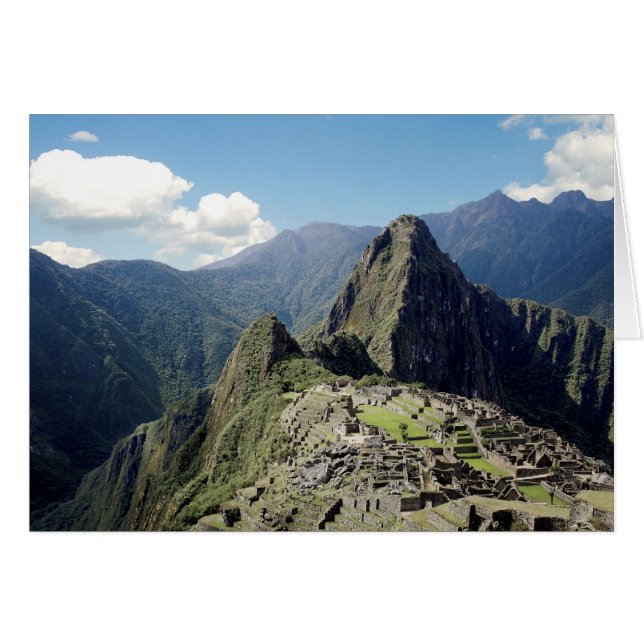 Peru, Machu Picchu, den 2:a gamla borttappaden Hälsningskort (Framsidan Horizontal)