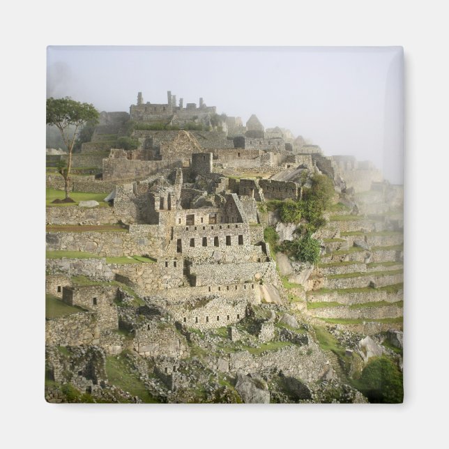 Peru, Machu Picchu. Den antika citadellen Machu Magnet (Framsidan)