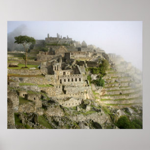 Peru, Machu Picchu. Den antika citadellen Machu Poster