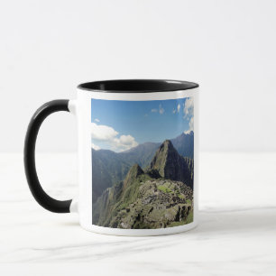 Peru, Machu Picchu, den antika förlorade Inka-stad Mugg
