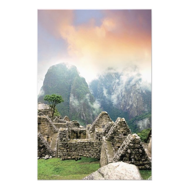 Peru, Machu Picchu, den antika förlorade staden 3 Fototryck (Framsidan)