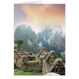 Peru, Machu Picchu, den antika förlorade staden Hälsningskort