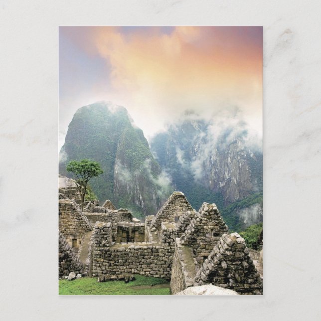 Peru, Machu Picchu, den gamla borttappaden staden Vykort (Framsida)