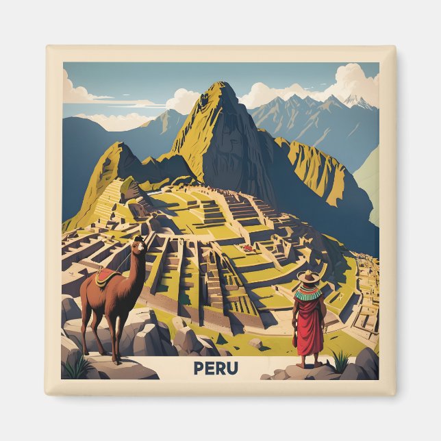 Peru Machu Picchu Magnet (Framsidan)