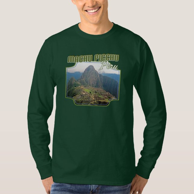 Peru Machu Picchu Ruins - Huayna Picchu T Shirt (Framsida)