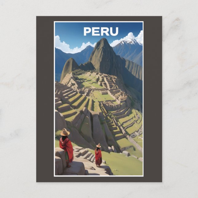 Peru Machu Picchu Vykort (Framsida)