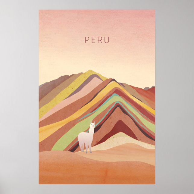 Peru Minimalistisk Resa Affisch (Framsidan)