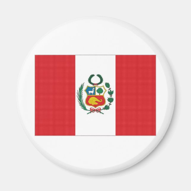 Peru National Flagga Magnet (Framsidan)