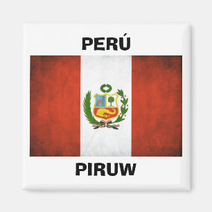 Peru National Flagga Magnet