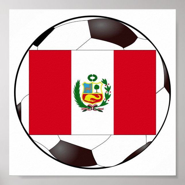 Peru National Flagga Poster (Framsidan)