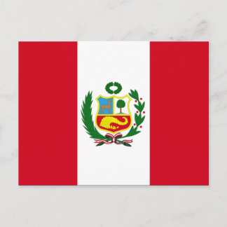 Peru National Flagga Vykort