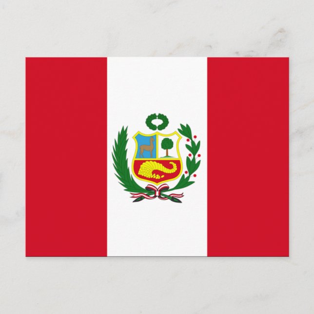 Peru National Flagga Vykort (Framsida)