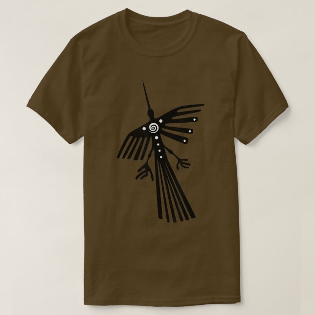Peru Nazca linjer t Hummingbird condor silhouette T Shirt (Design framsida)