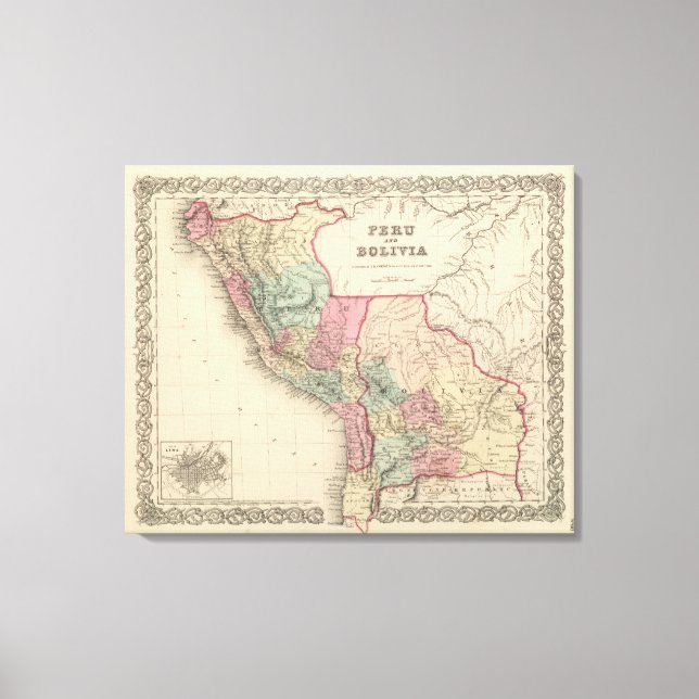 Peru och Bolivia 2 Canvastryck (Framsida)
