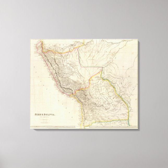 Peru och Bolivia Canvastryck (Framsida)
