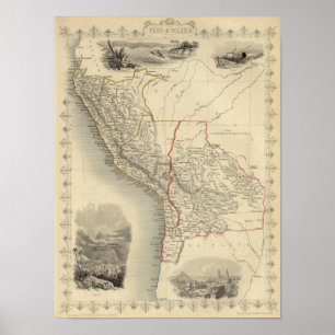 Peru och Bolivia Poster