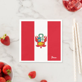 Peru och Peruanska Flagga party mode /sportfantast Pappersservett