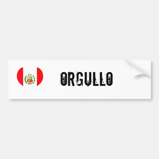Peru orgullo (pride) bildekal (Framsidan)
