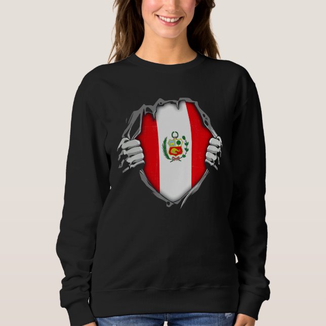 Peru Patriotic Peruvian National Flag T Shirt (Framsida)
