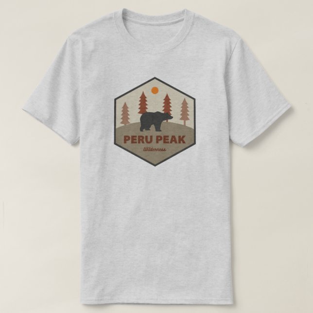 Peru Peak Wilderness Vermont Björn T Shirt (Design framsida)