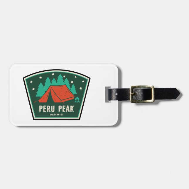 Peru Peak Wilderness Vermont Camping Bagagebricka (Horisontell Framsida)
