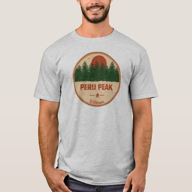 Peru Peak Wilderness Vermont T Shirt (Framsida)