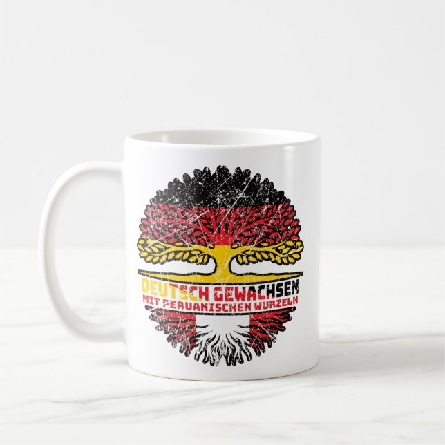 Peru Peruanisch Deutsch Deutschland Baum Wurzel Kaffemugg (Vänster)