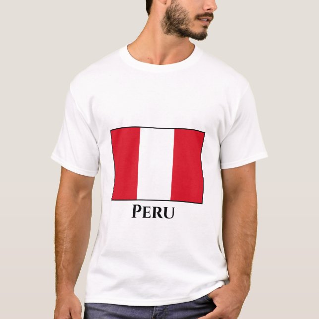 Peru (peruansk) Flagga T Shirt (Framsida)