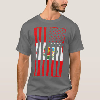 Peru Peruanska amerikanska Flagga Manar Women Kids T Shirt